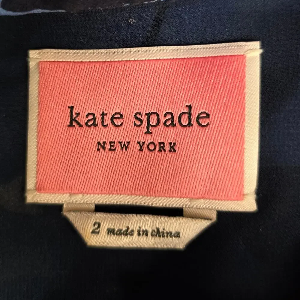 Kate Spade Nouveau Bloom Fluid Shirtdress Bright Cornflower Blue Size 2